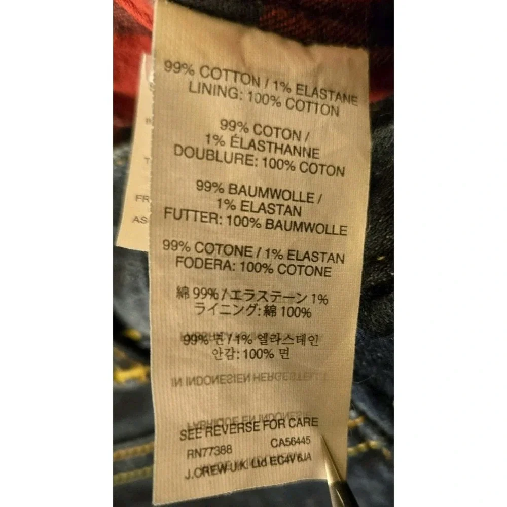 Crew Cuts Blue Cotton Denim Flannel Lined‎ Skinny Jeans Youth Boys Size 16